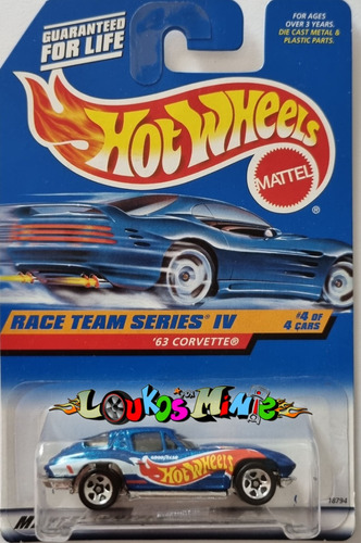 Hot Wheels ´63 Corvette Race Team Series Iv 1998 #728