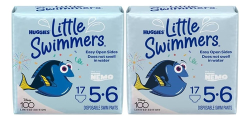 Pañales De Natación Talla 5-6 (32+ Libras), Huggies Pack 2