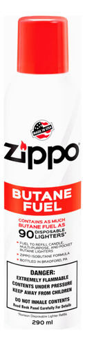 Zippo Gas Butano Premium Para Recarga De Encendedores 290 Ml