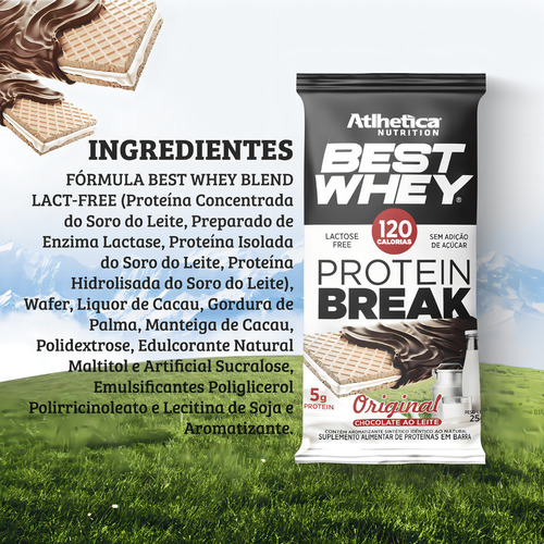 Best Whey Protein Break Original Cobertura Chocolate Ao Leit Sabor Original Cobertura Chocolate Ao Leite Original