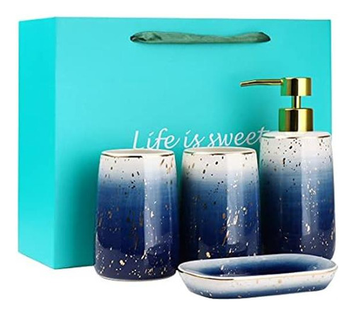 Set Accesorios De Baño Milky Way Blue