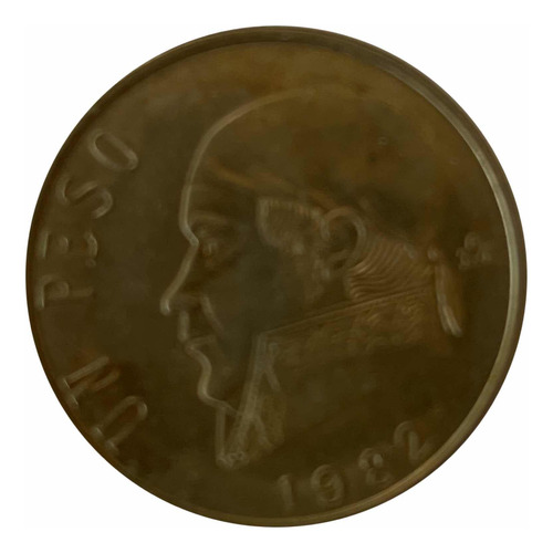 Moneda Numismática Mexicana $1 Peso 1982 Imagen Morelos