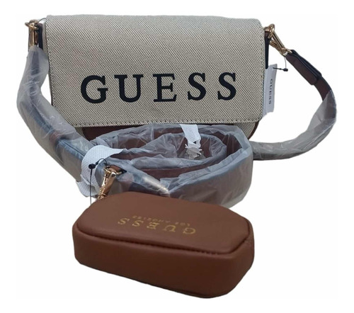 Bolsa Crosbody Guess Original Mod:ff873078 Med:22x14x5c Beig