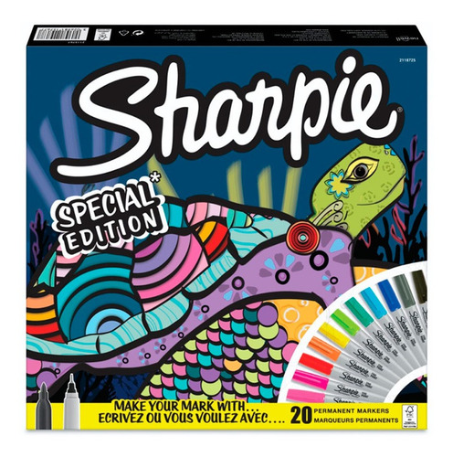 Set Sharpie Marcadores Permanentes X 20 Colores Tortuga