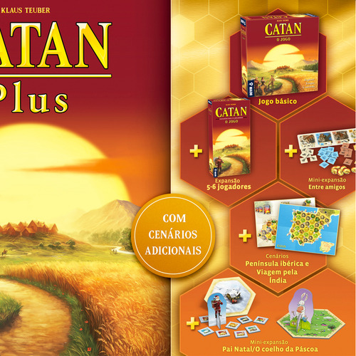 Catan Plus Big Box Jogo De Tabuleiro Nova Edição Português