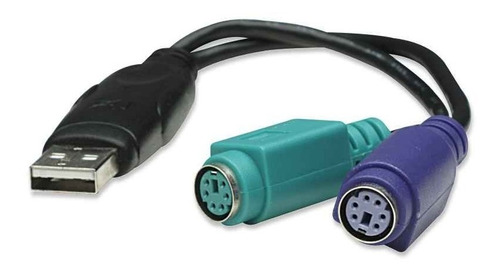 Cable Convertidor Usb Minidin Ps2 Ps/2 Manhattan 179027