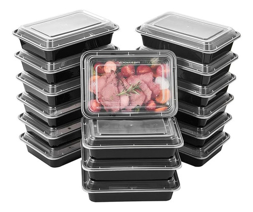 Contenedor Rectangular Microware 38oz, Marca Mcc, 50 Sets