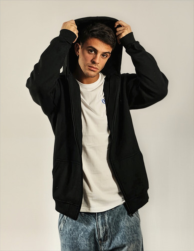 Campera Canguro Orgn Zip Hood Hombre Shop Senise Surf