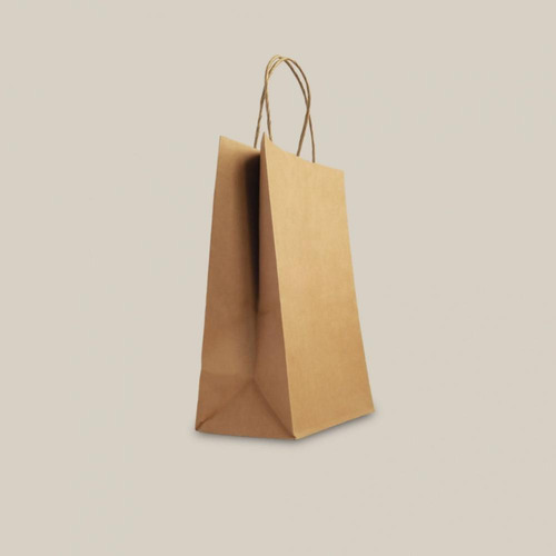 Sacola De Papel Kraft Delivery Com Alça 18x26x10,5cm - 50un
