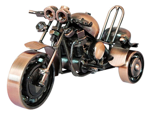 Escultura De Motocicleta Vintage, Adorno Decorativo Para