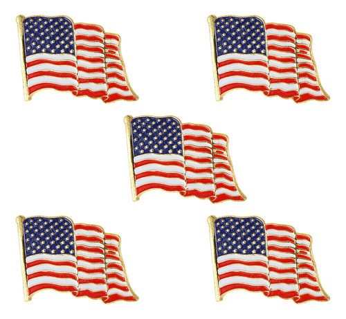 Vestido Con Insignia De La Bandera Estadounidense Con Pin, 5