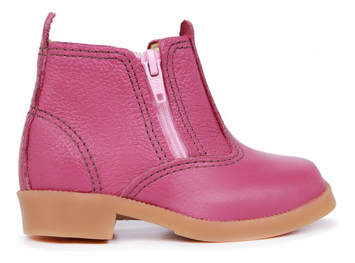 Bota Boiadeira Infantil Country Couro Resistente Ref 1202