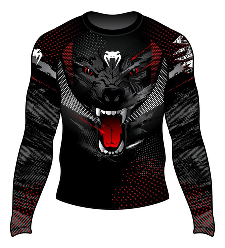 Rashguard Lycra Venum Lobo Nightmare Mma No Gi Bjj