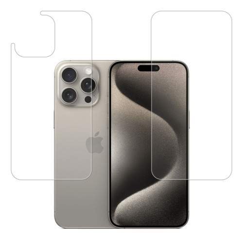 Micas De Cristal Delantera Y Trasera Para iPhone 15 Pro Max