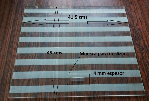 Vidrios Esmerilados De 45 X 41,5 X 4 Mm !!! Nuevos!!!