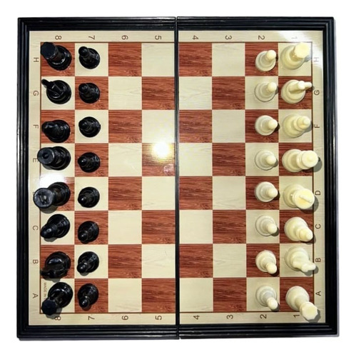 Juego De Ajedrez Magnético Plegable Y Portátil De Plastico
