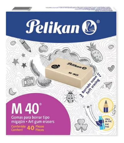 Goma De Migajón Tipo Bloque Caja Con C/40 Pelikan 