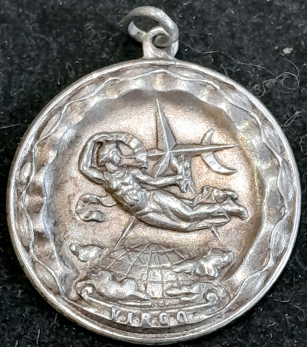 Medalla Zodiaco Virgo Plata 900 26 Mm