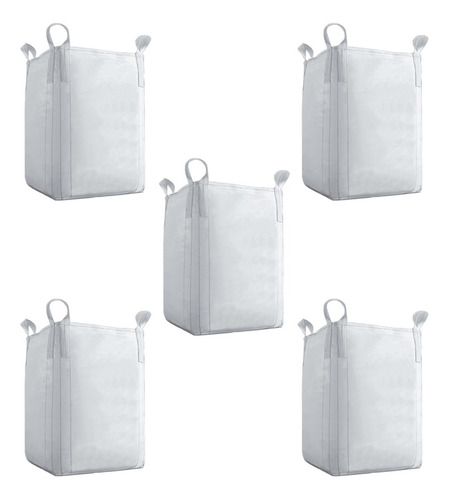 5 Saco Big Bag Reforçado Boca Aberta 1000kg C1 120x90x90