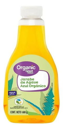 3 Pzas Jarabe De Agave Great Value Orgánico 680 G