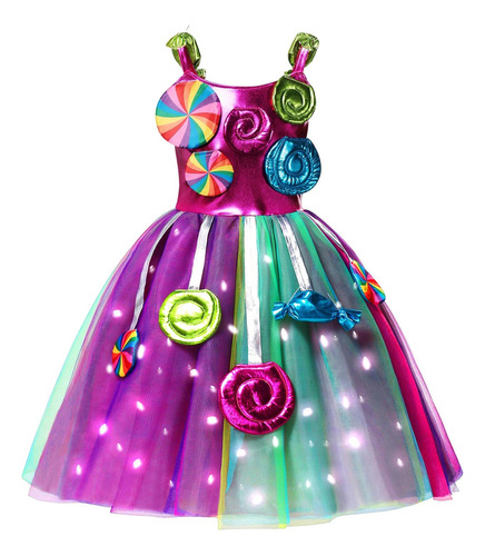 Vestido De Princesa 3d Para Niña, Elsa Anna Aurora, Fiesta I