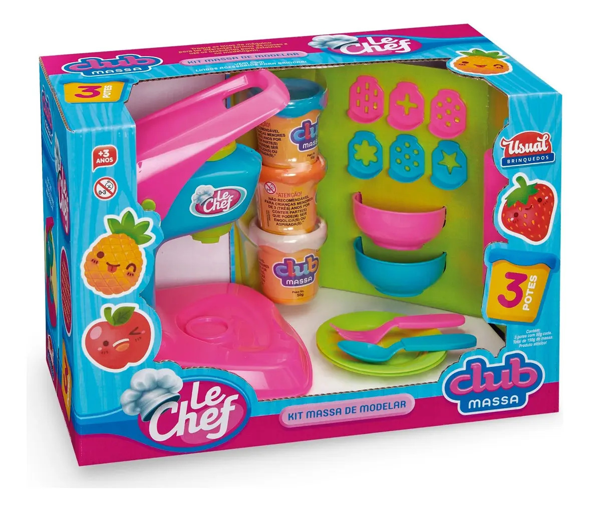 Máquina Massa Modeladora Infantil Le Chef - Usual Brinquedos