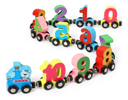 10x Building Blocks Number Train Set Figura Montessori Math