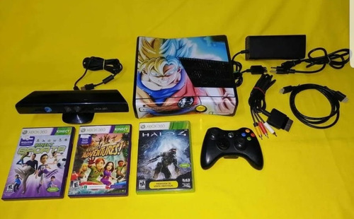 Consola Xbox 360 Con Kinect 2 Controles Y 3 Juegos Originale
