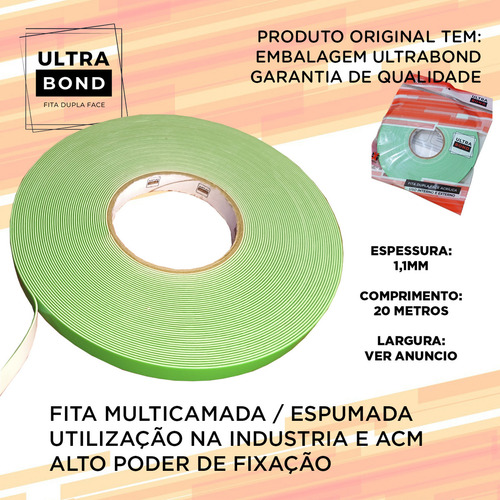 Fita Dupla Face Ultrabond Extra Forte 19mmx20mts