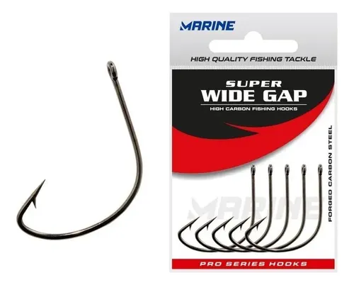 Anzol Marine Sports Super Wide Gap Nº 1/0 Black - 40 Peças