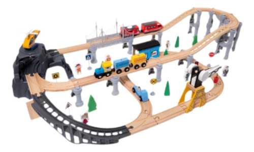 Juegos De Trenes Y Vías Juguete De Construcción De Madera