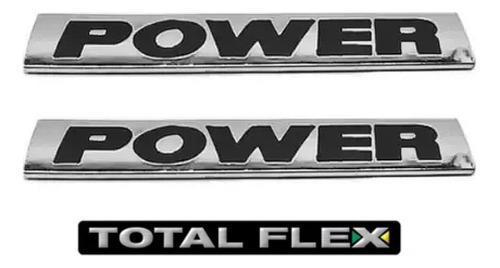Par Emblemas Plaquetas Power + Flex - Gol G5 - 2009 À 2012