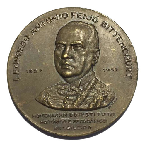 Medalha  Leopoldo Antonio Feijó  Comemorativa Bronze*