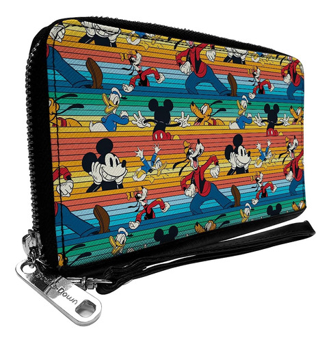 Cartera Rectangular De Poliuretano Con Cremallera Alrededor