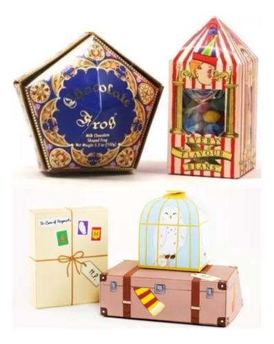 Kit De 4 Cajas De Dulces De Harry Potter Para Imprimir 
