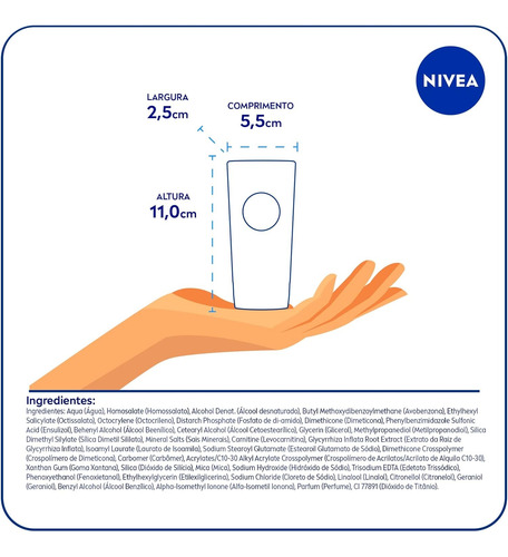 Nivea Sun Protetor Tripla Proteção Loção Antiacne Fps50 40ml
