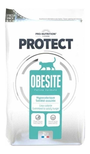 Alimento Felino Protect Flatazor Obesite, Saco 2 Kg.