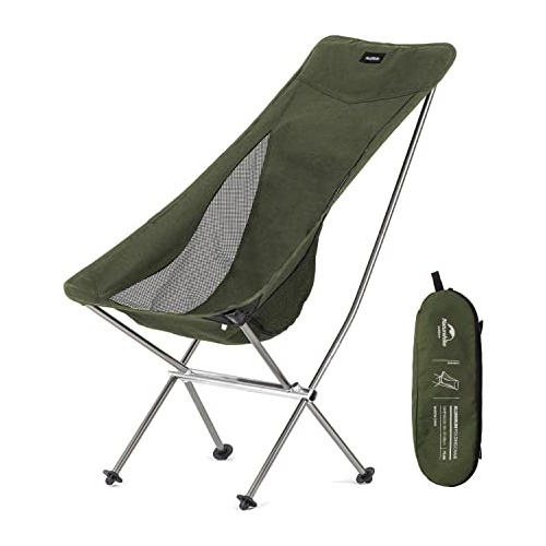 Silla De Camping Plegable De Respaldo Alto Y Ligera, Po...