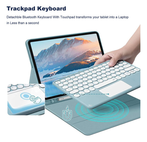 Funda C/teclado Mouse Pencil Para Galaxy Tab A8 10.5 Pulgada