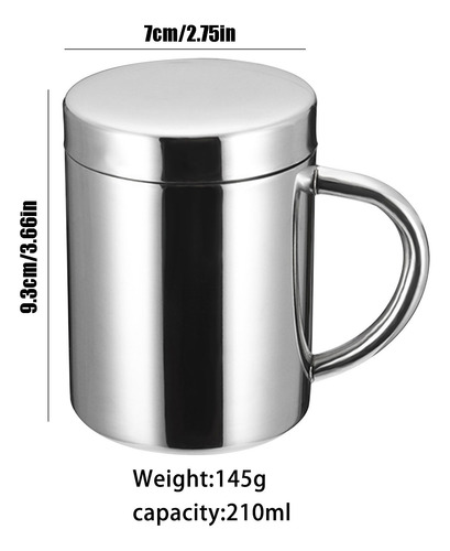 Taza De Café De Acero Inoxidable Con Aislamiento De Doble Pa
