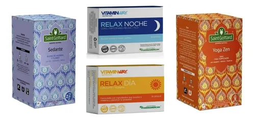 Sedante Natural Te Cápsulas Angustia Estrés Dormir Relax X4
