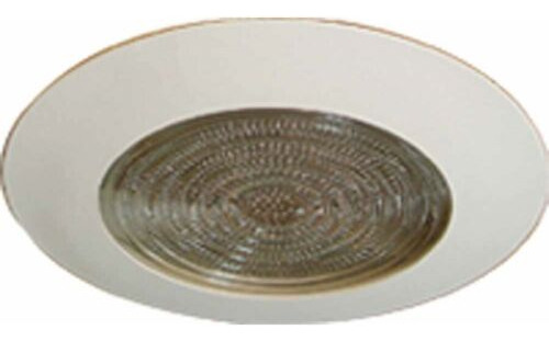 Volume Lighting White Recessed Fresnal Shower Trim, Whit Bbz