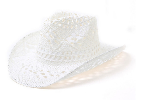 Sombrero Cowboy Mujer Calado Playa Verano 