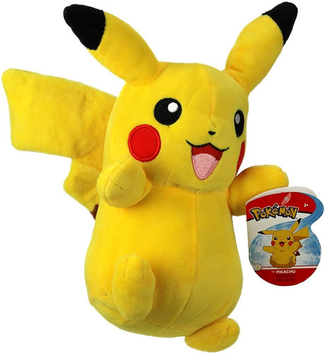 Imagem 3 de 3 de Pelúcia Pokémon Pikachu Com Luz E Som 30 Cm - Wct Sunny