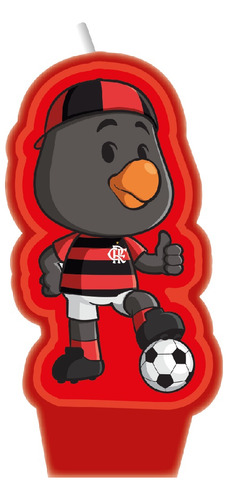 Vela Para Aniversário Plana Flamengo C/1 Und. Festcolor