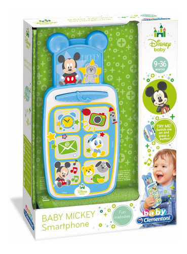 Juguete Mickey Smartphone Telefono Disney Baby Clementoni