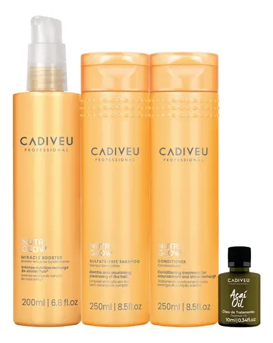 Kit Cadiveu Professional Nutri Glow Duo Pré-sh E Açaí Oil