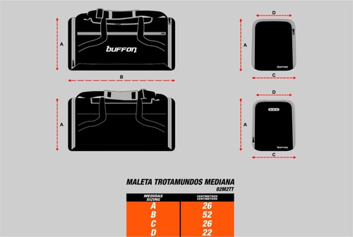 Maleta Deportiva Mediana Trotamundo Buffon Personalizada 1p