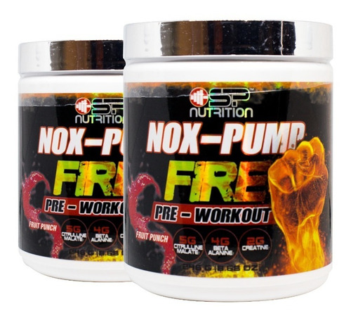 Nox Pump Fire Pre Entreno Pre Workout Cafeina Intenso X2