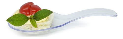 Colher P/ Finger Food Canapé Comida Acrílico C/ 40 Unidades Cor Do Cabo Transparente